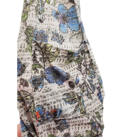 Lularoe Sm Sarah Cardigan Duster Tribal Flower Rare pattern Lightweight Longline - Picture 3 of 9